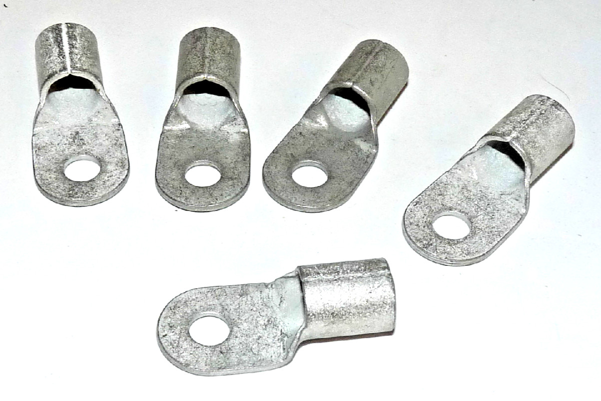 5x 1/0 awg 5/16 stud Amp TE Connectivity Tinned Copper Battery Lug Terminal USA