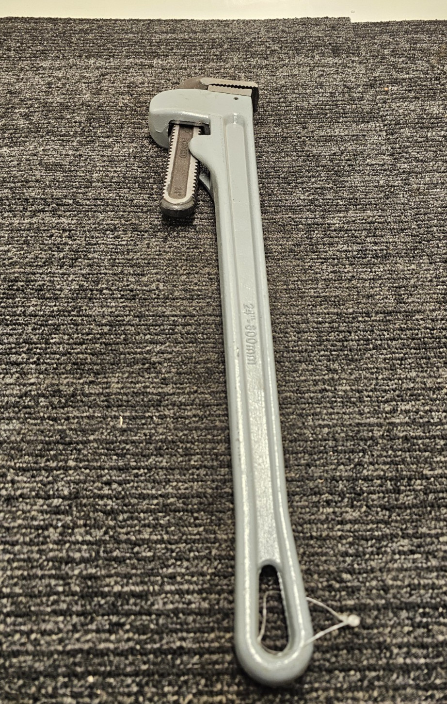 24"-600mm Aluminum Straight Pipe Wrench Plumbing Wrench Gray Heavy Duty Forged