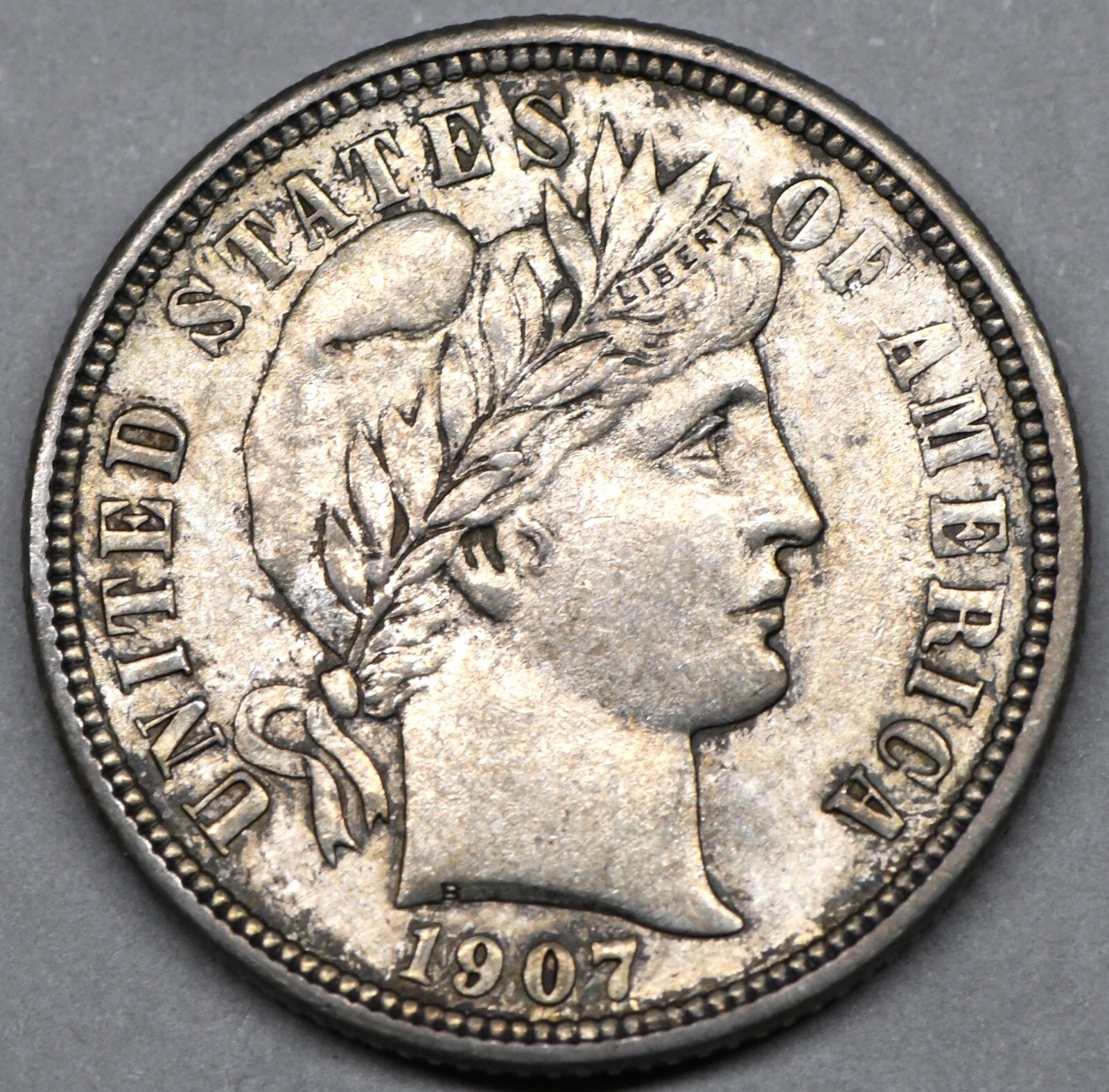 1907 barber dime uncirculated
