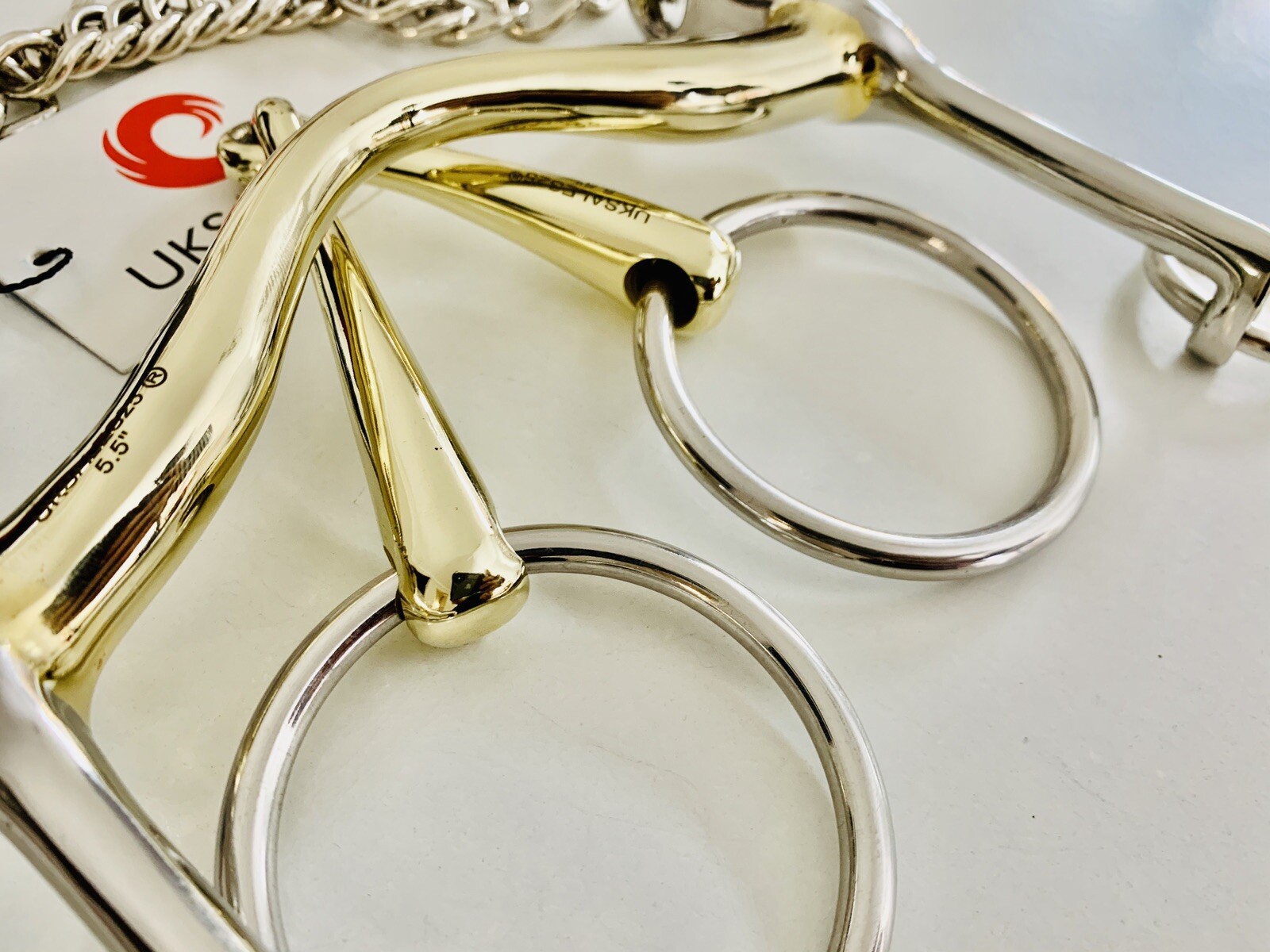 Weymouth Underlay Snaffle Bit Set 55MM Ring 12MM (UKSALES25) Same Day