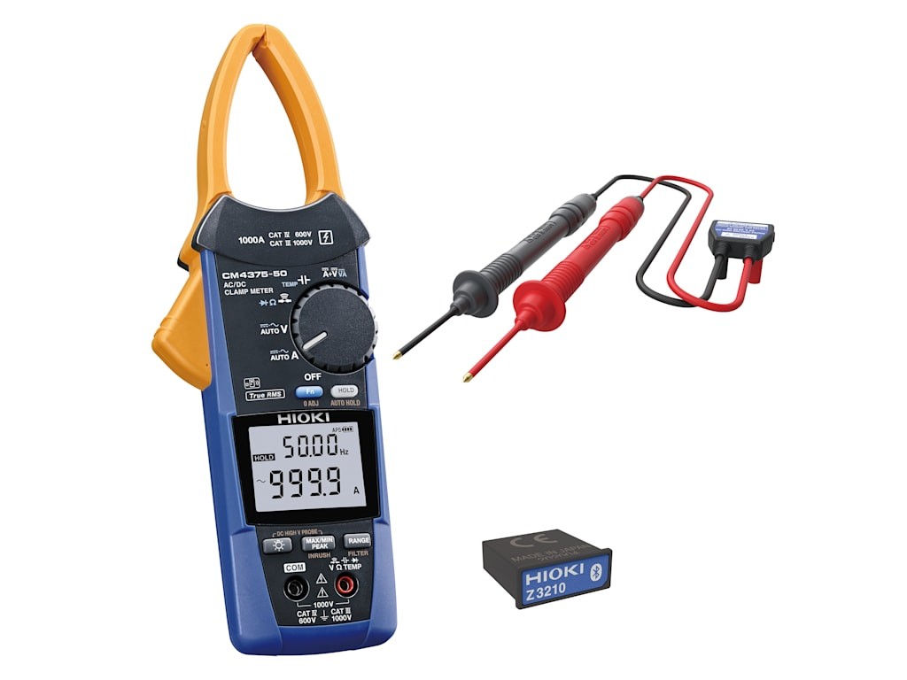 Hioki CM4375-93 - TRMS AC/DC Clamp Meter (1000 A) with P2010 Probe and Z3210