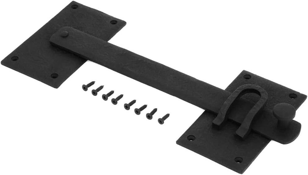 Traditional 12" Wrought Iron Gate Lock - Easy Installation