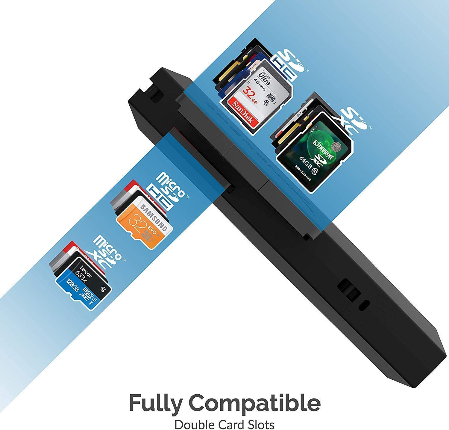 Lightning-Fast 2 Slot USB 3.0 Card Reader for All Your Devices!