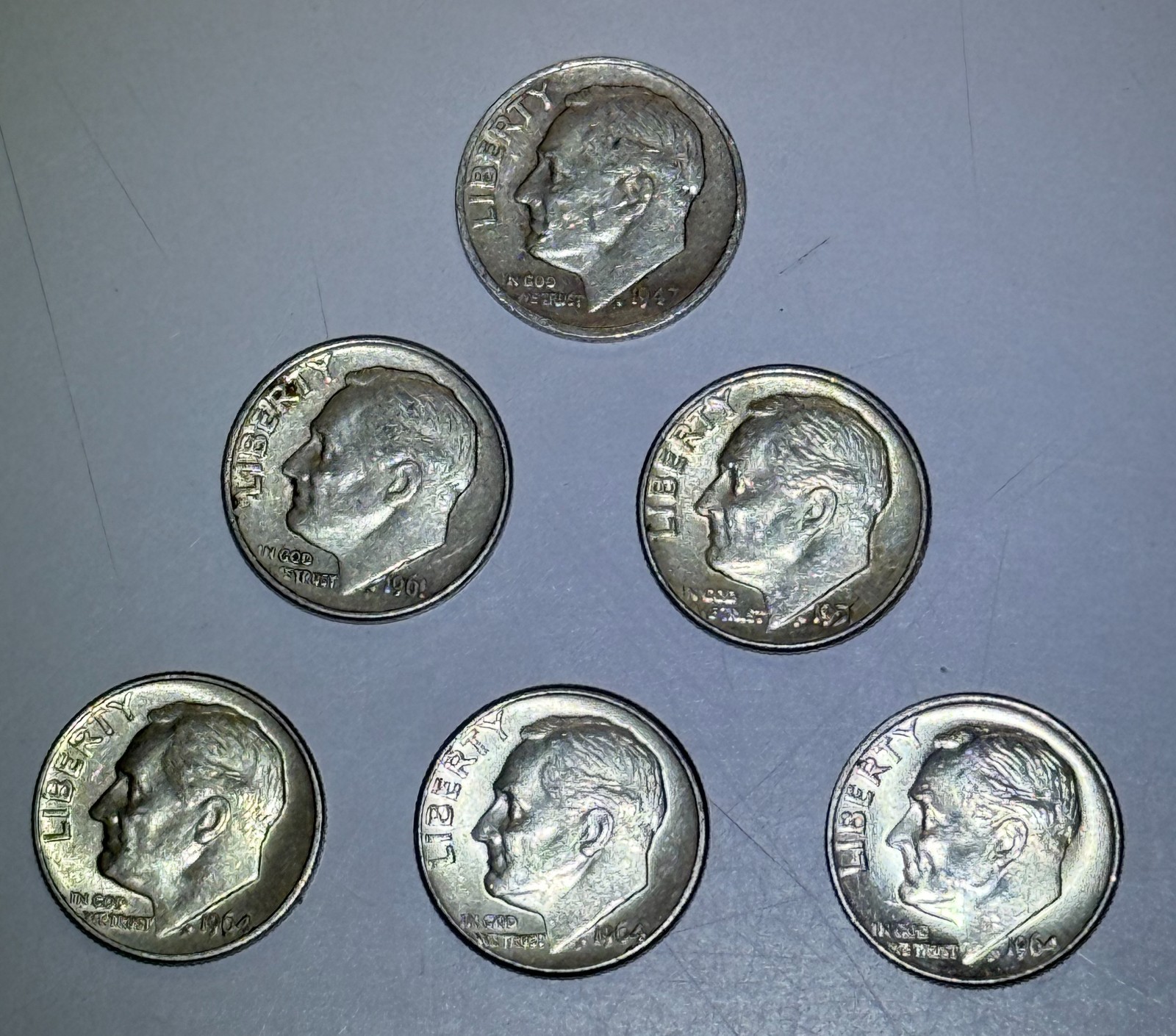 1946-1964 90% Silver Roosevelt Dime Circulated Random Date US Coin