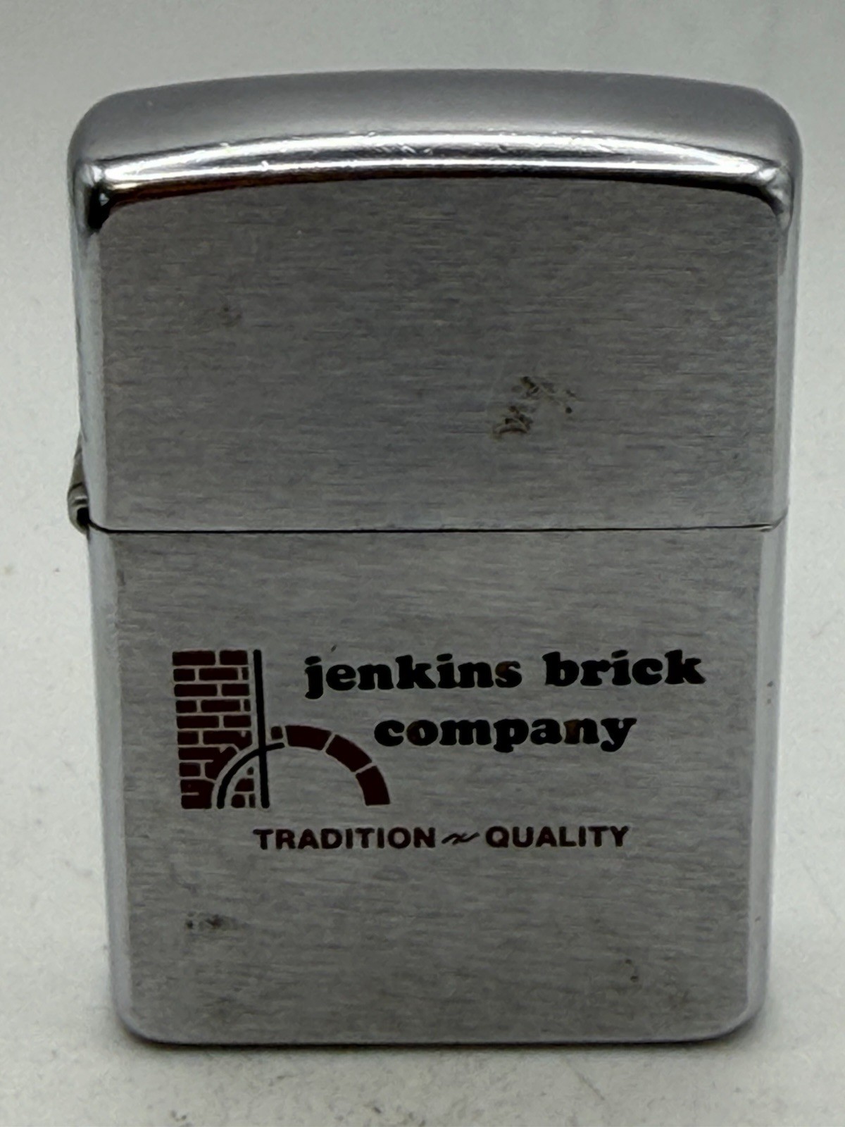 Vintage 1996 Jenkins Brick Advertising Chrome Zippo Lighter **READ