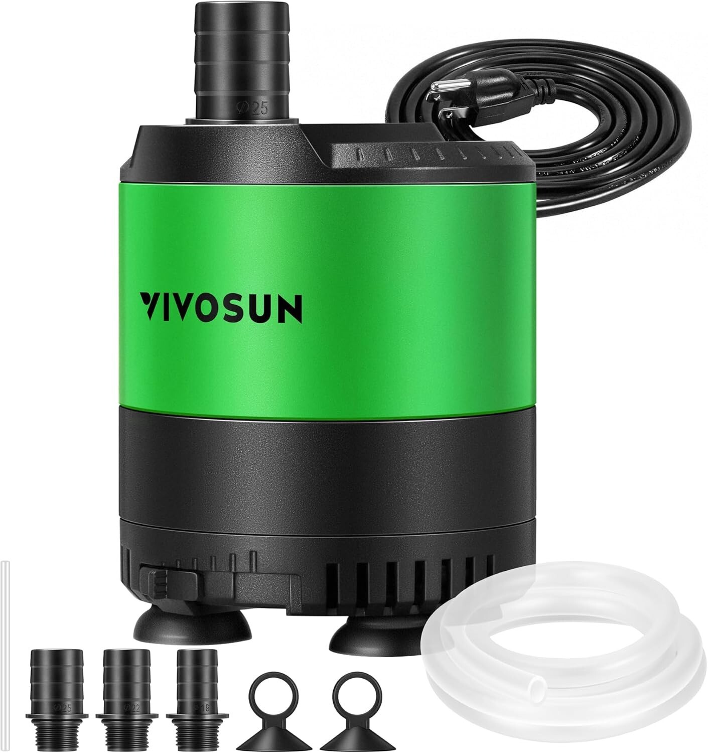 VIVOSUN 660 GPH 35W Submersible Water Pump,w/ Adjustable Water Flow,4.9ft Tubing