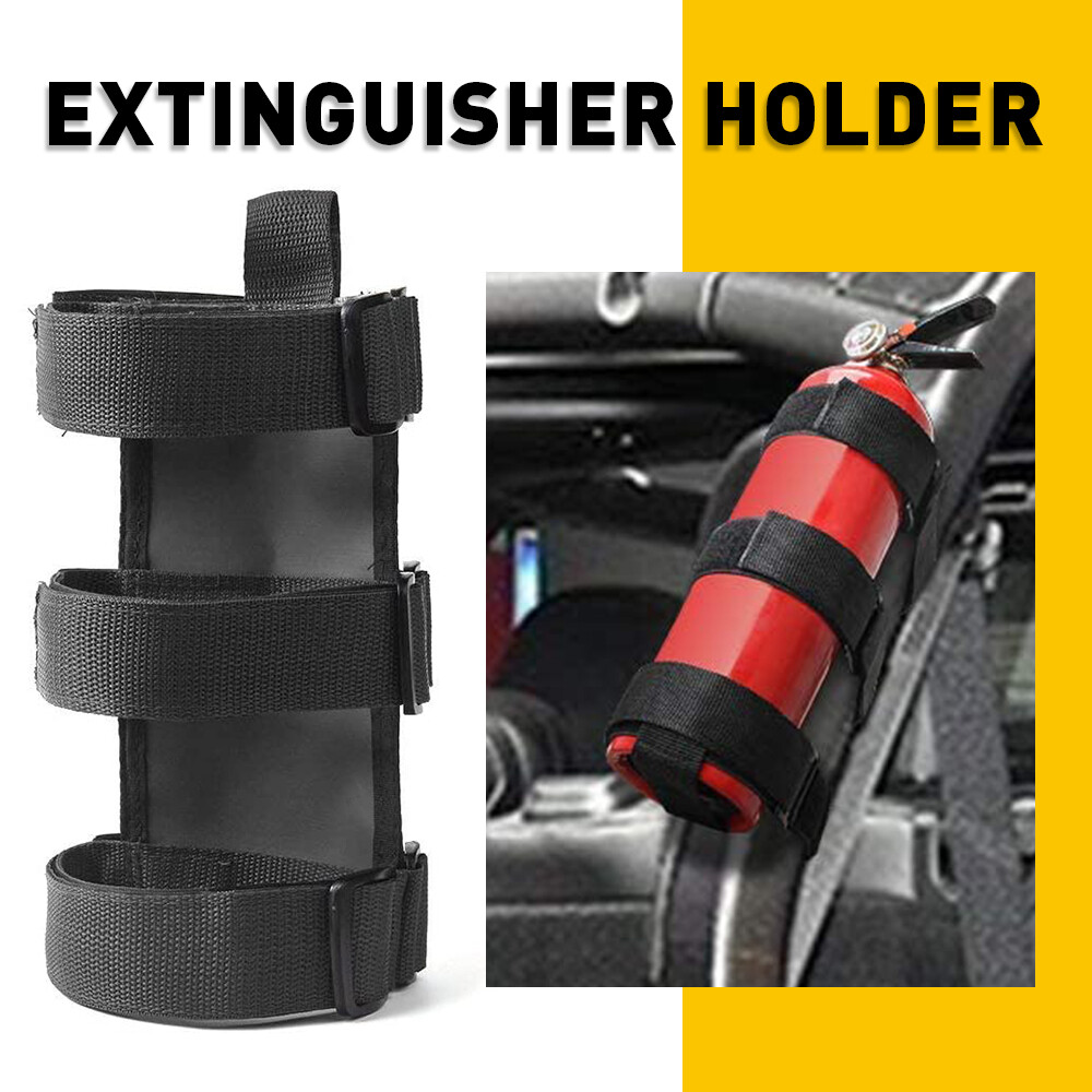 Car Roll Bar Fire Extinguisher Holder Mount Bracket Adjustable for JeepWrangler