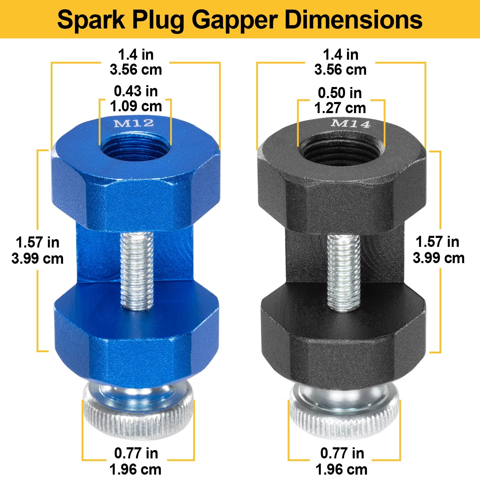 Spark Plug Gap Tool 2pcs, Blue and Black