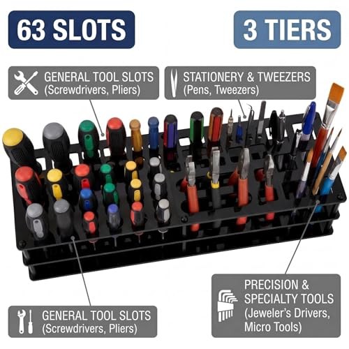 63 Holes Screwdriver Storage Rack, Organizers, Portable Tool Box, Workshop