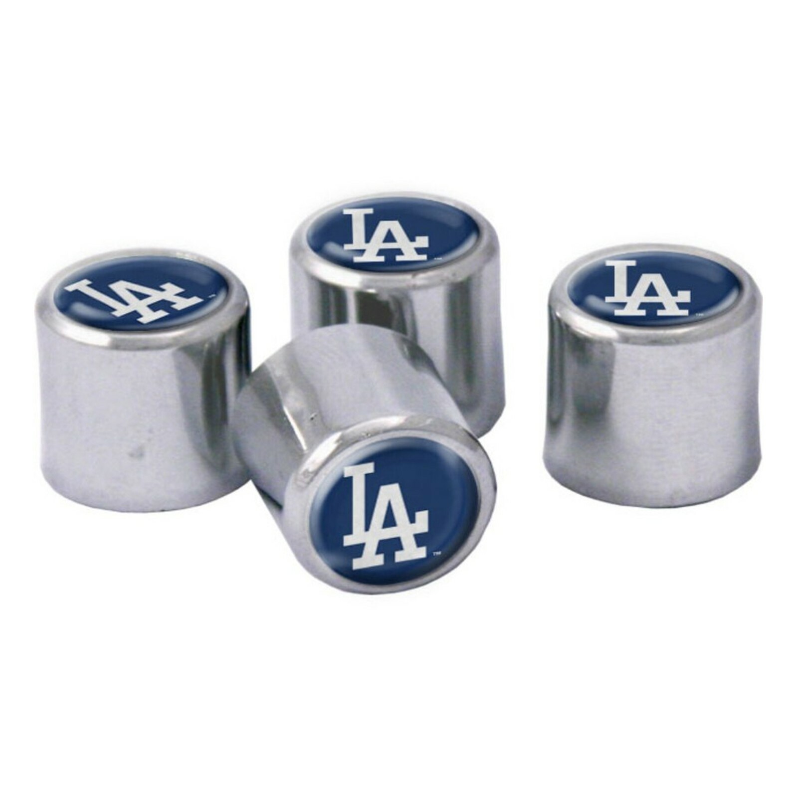 Chrome Plastic Baseball Los Angeles Dodgers Tire Valve Stem caps Covers 4 pc set