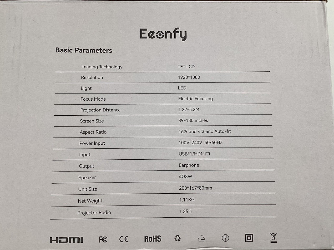 Eeonfy Ares A1 Smart Projector