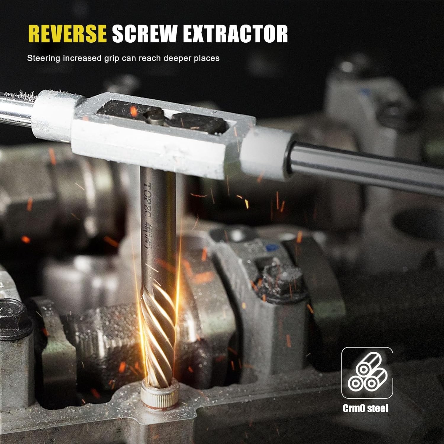 TOPEC Damaged Screw Extractor Set, 7 Piece Easy Out Bolt for...