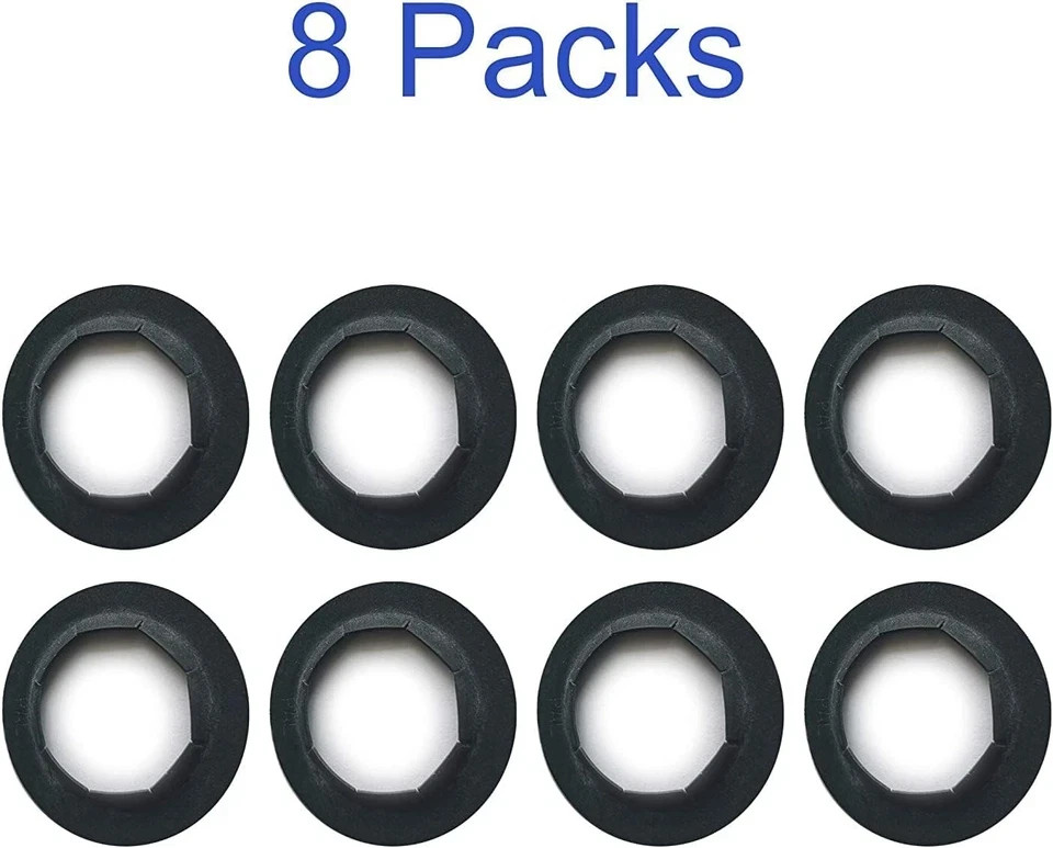 (8-Pack) 3/4" Axle Push Nuts, Dolly Wheel Lock 3/4" (0.75 inch), Black