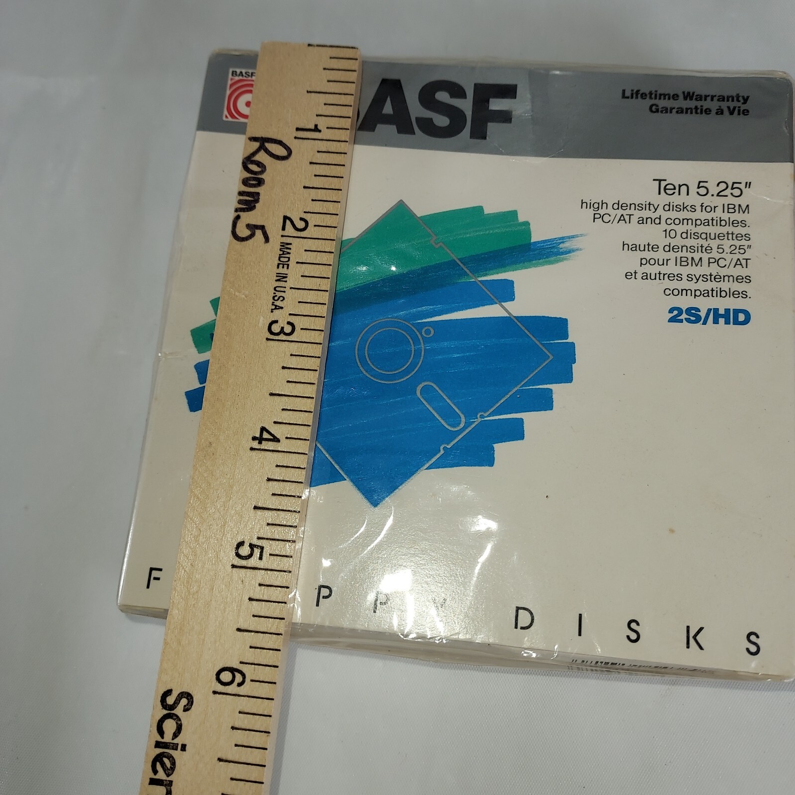10 5¼ " 5.25 double Faced 2s/HD Floppy Diskettes Sealed BASF