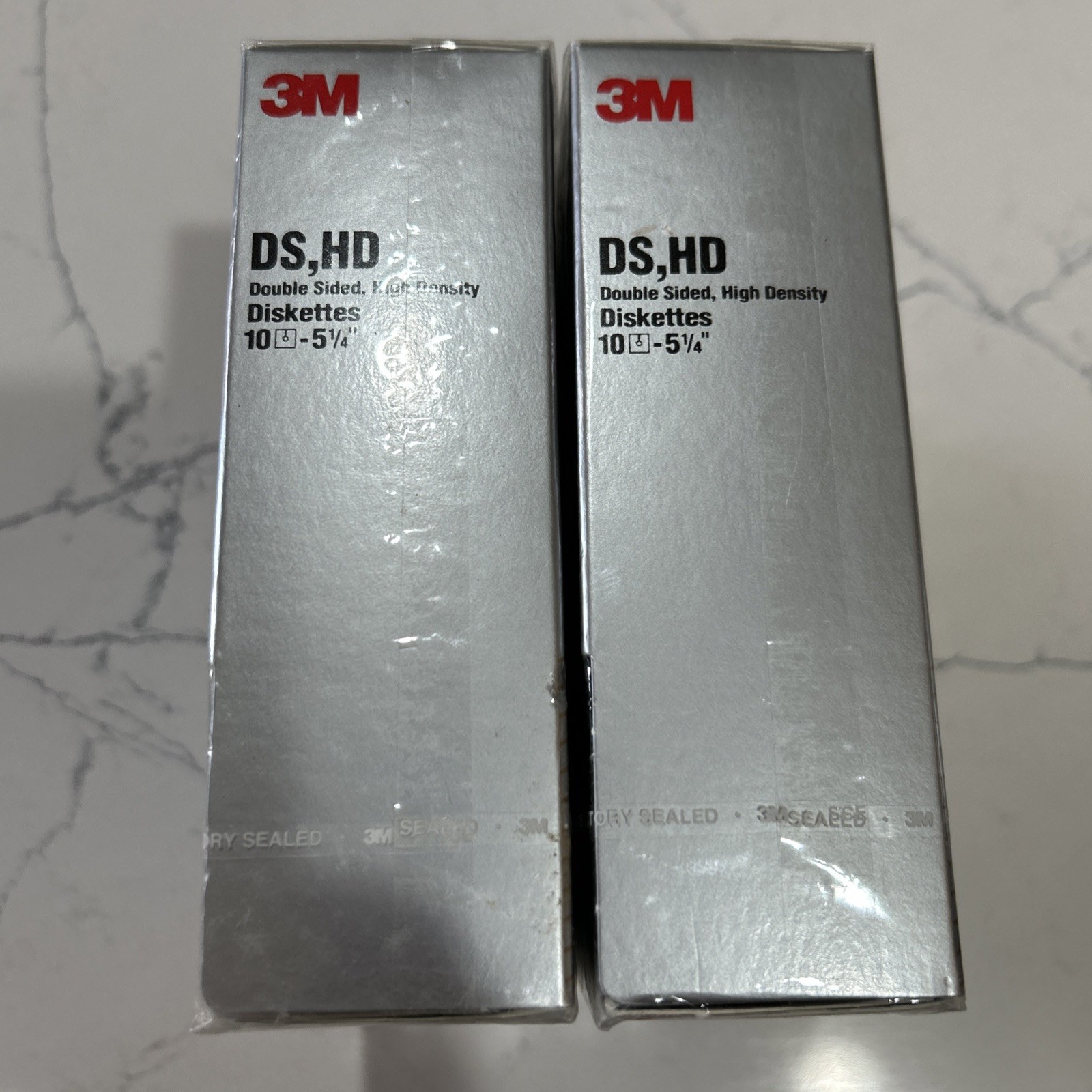 2 Boxes 3M 5 1/4" DS HD Floppy Discs Diskettes New Sealed