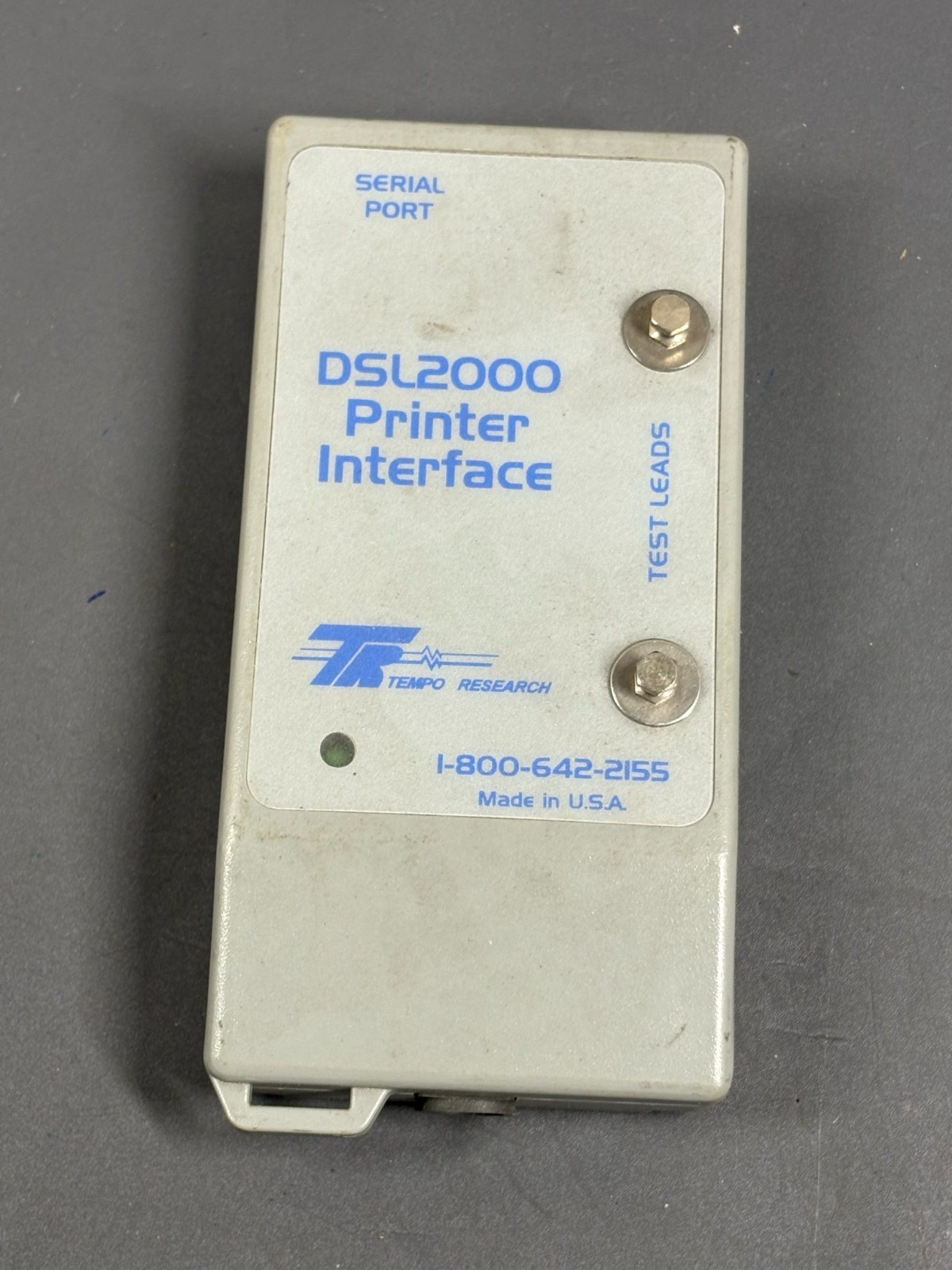 Tempo Research DSL2000 Printer Interface Serial Port Test Leads Module USA