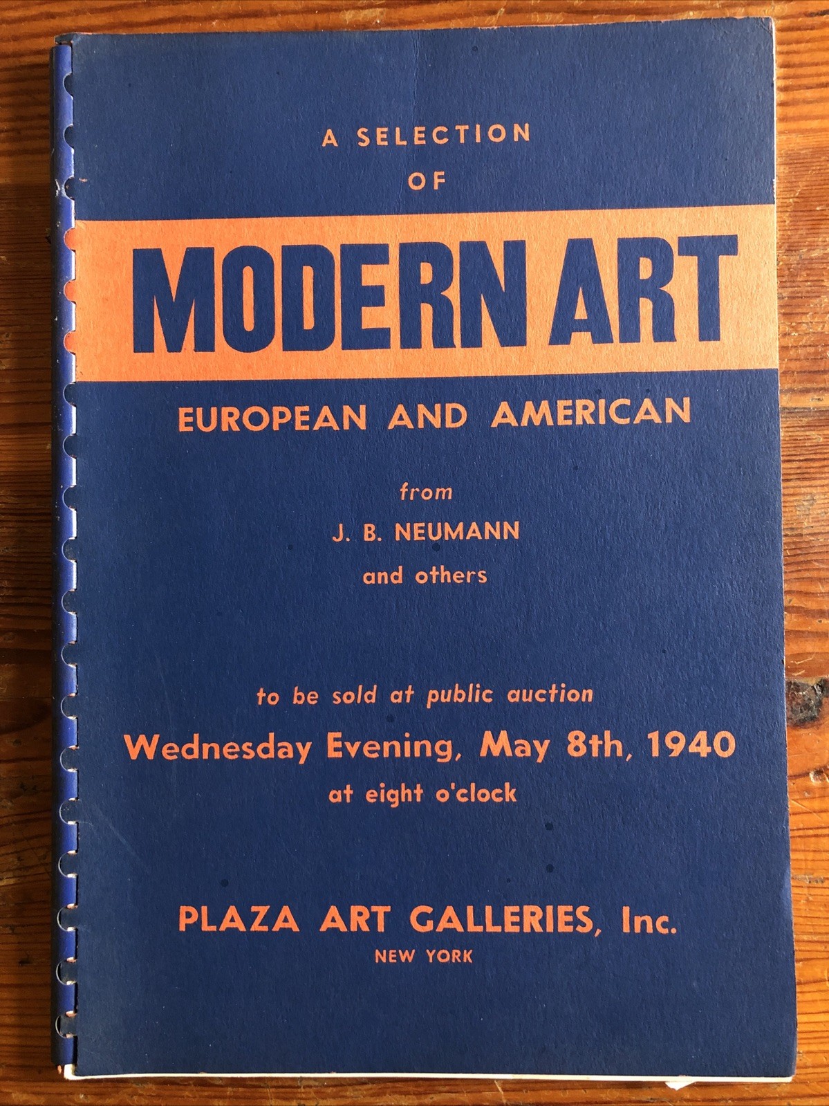 Modern European & American, Plaza Art Galleries NYC 1940 J B Neumann Collection