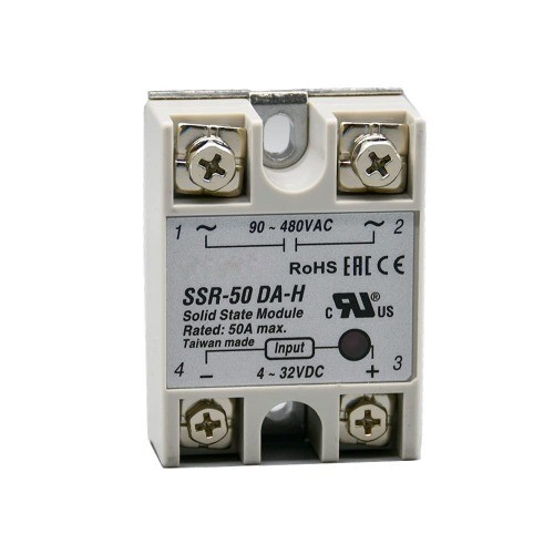 Single Phase Solid State Relay SSR-50DA-H 50A DC AC Solid State Regulator SSR