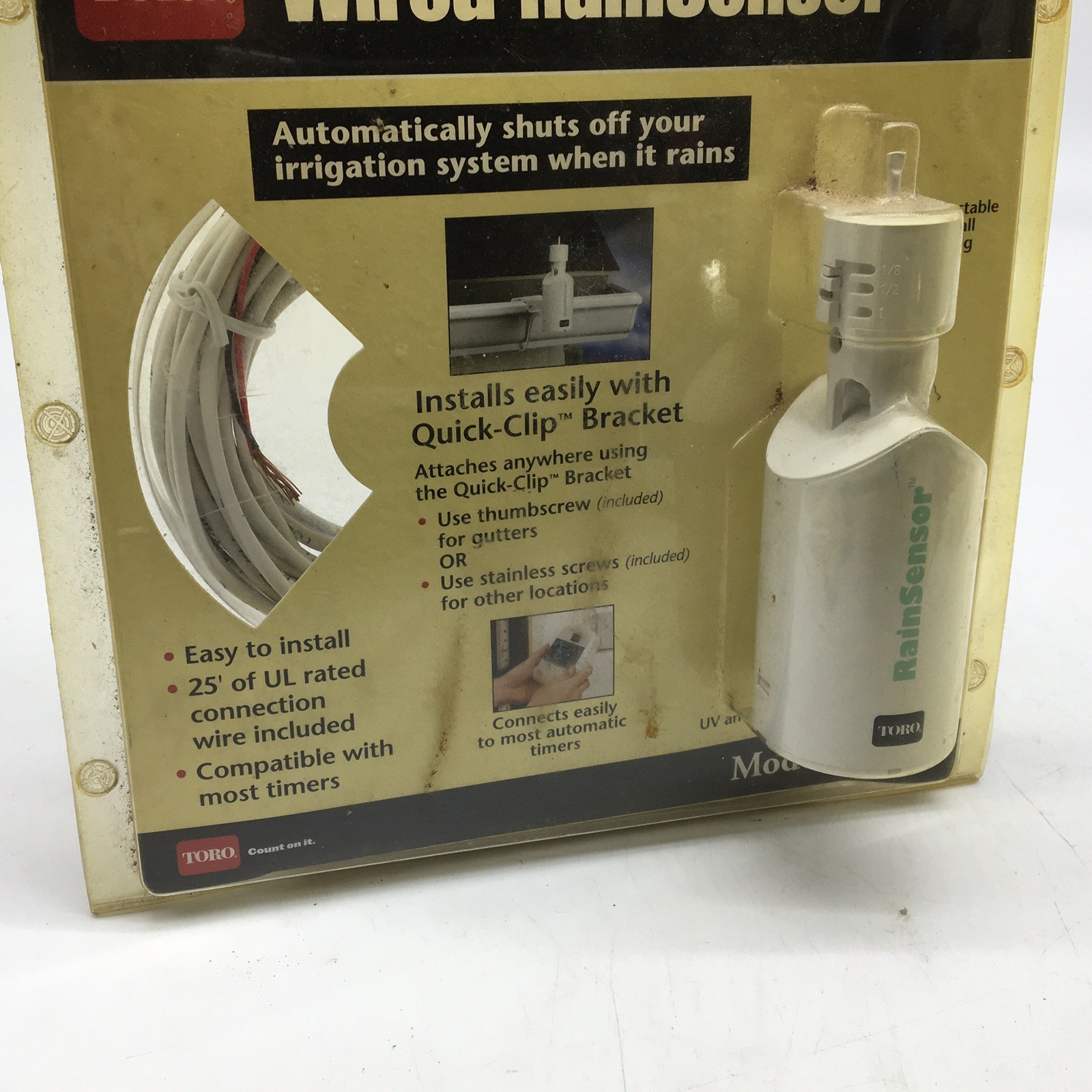 TORO Wired Rain Sensory rainsensor 53769 Easy to install automatic timer NOS