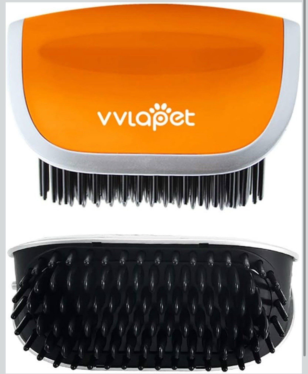 VVLAPET Heated Dog Brush Pet Hair Straightener (Yellow)