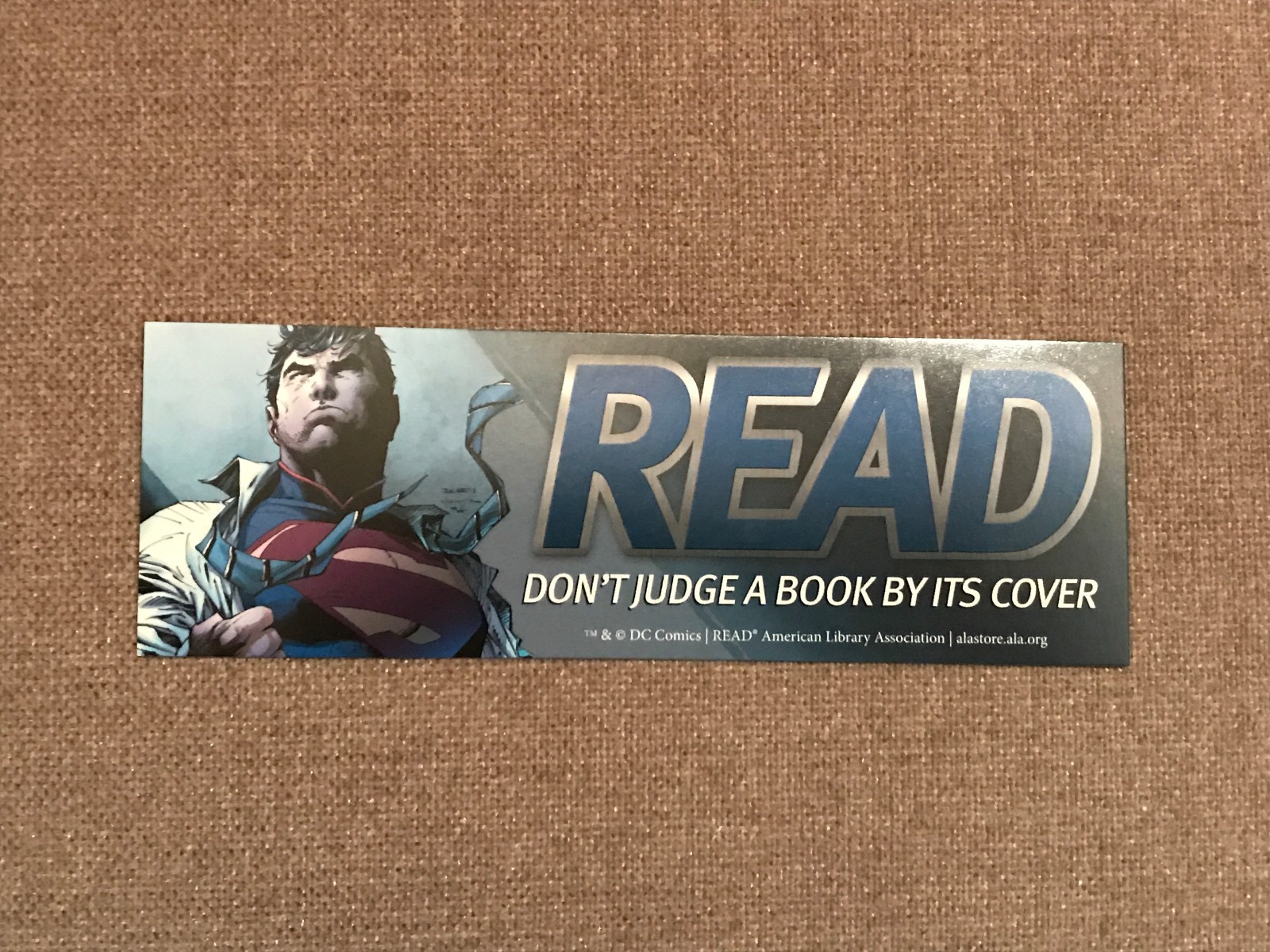 RARE DC Comics & American Library Superman Bookmark Henry Cavill, Brandon Routh