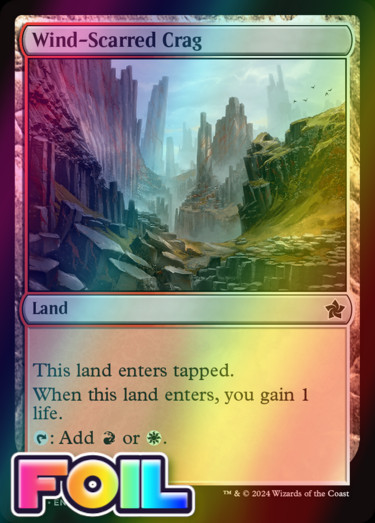 x1 Wind-Scarred Crag FDN Foundations MTG 271 FOIL LIFE LAND M/NM 1x