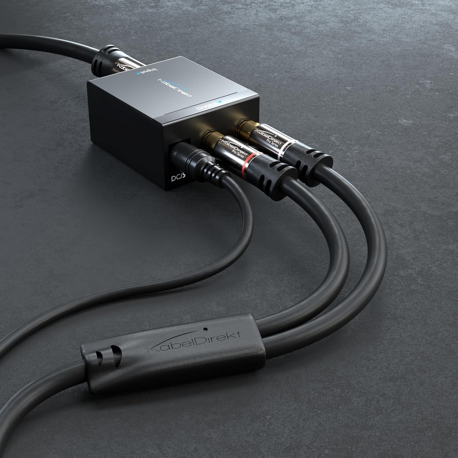 KabelDirekt – RCA/Phono Y Cable – 10ft Long – 1 to 2 RCA/Phono, 10 feet