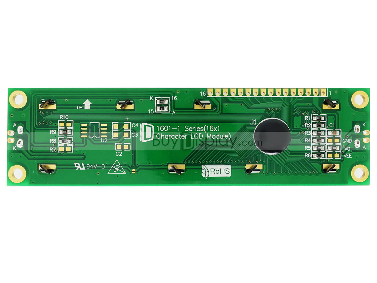 3.3V 16x1 Display HD44780 Controller LCD Big Character Module w/Tutorial,Bezel