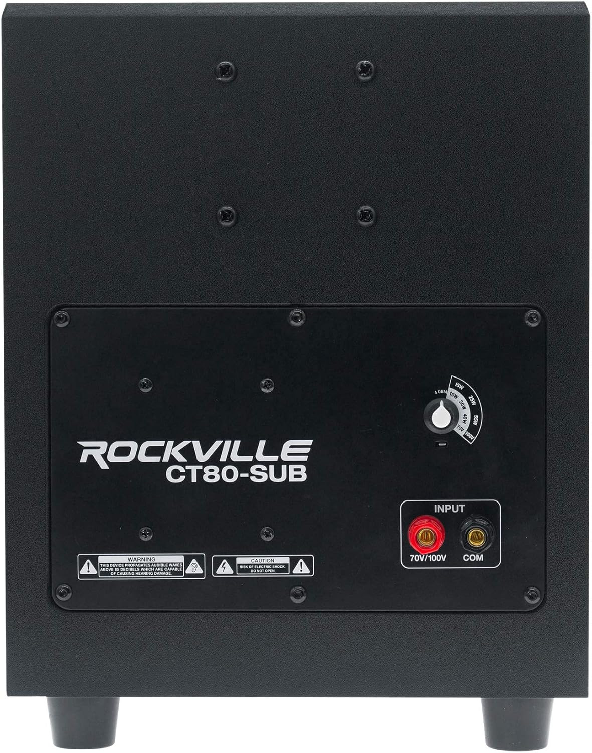 CT80 8" 70V Commercial Subwoofer, Wall-Mount Bracket, Deep Bass, Wide Frequency,