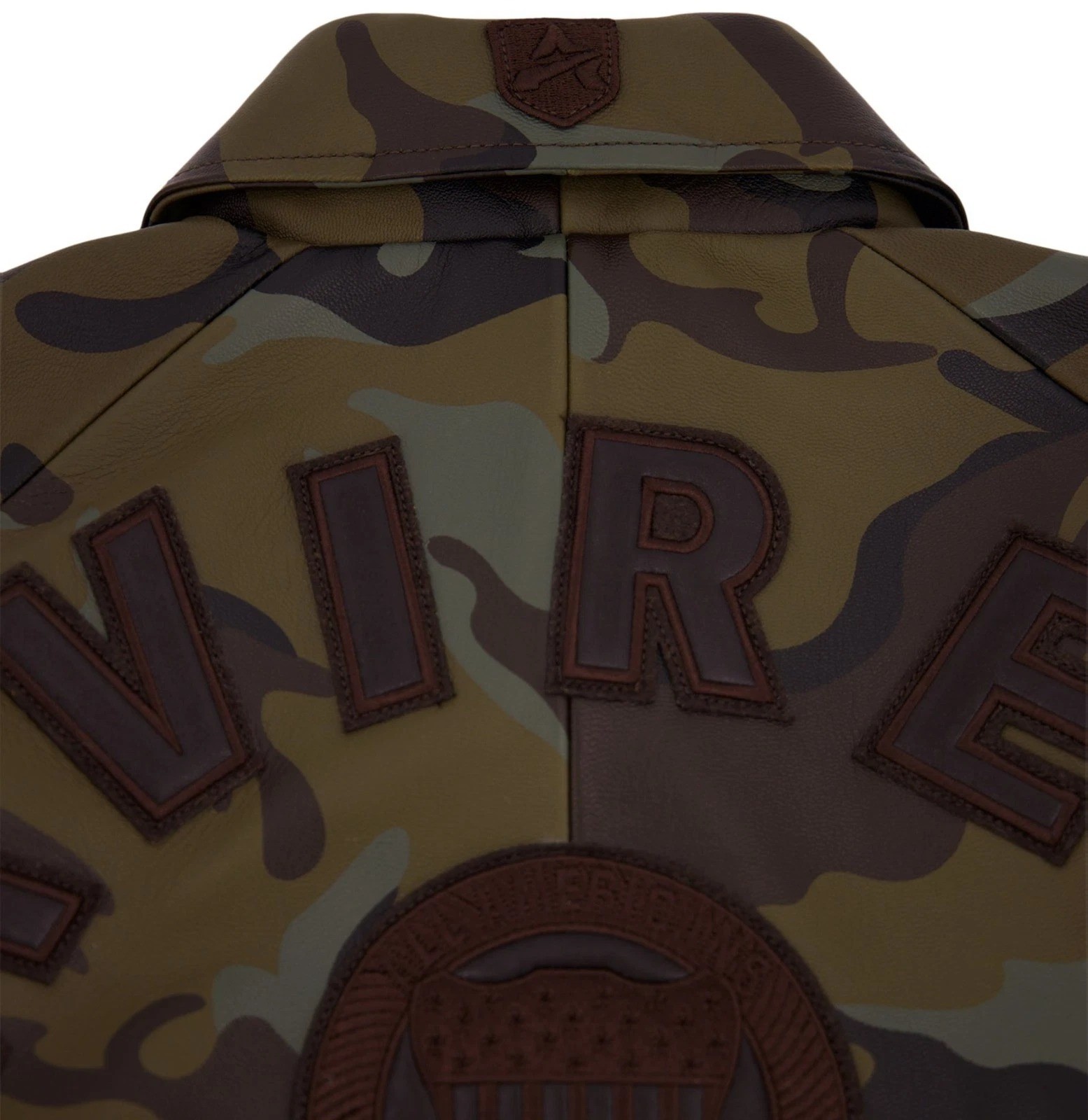 Men's Avirex USA CAMO ICON Limited Edition Flight Bomber Cowhide Leather Jacket