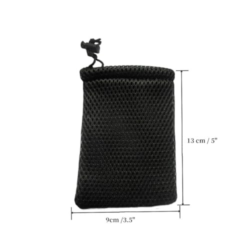 Small Mesh Bags,Black Nylon Mesh Drawstring Bags Drawstring Net Bag Small