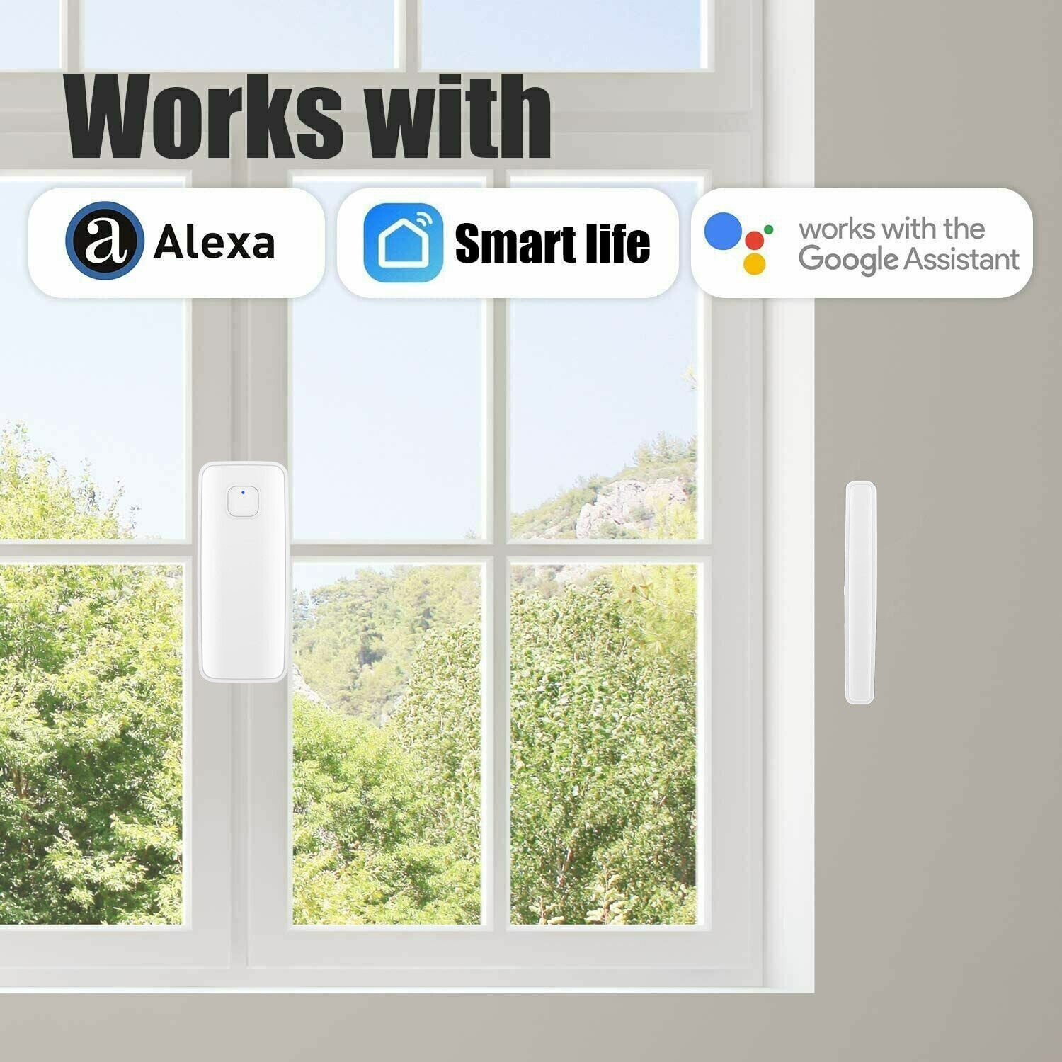 C06 TUYA APP WiFi Door Window Sensor Open/Close Burglar Alarm Security Detector