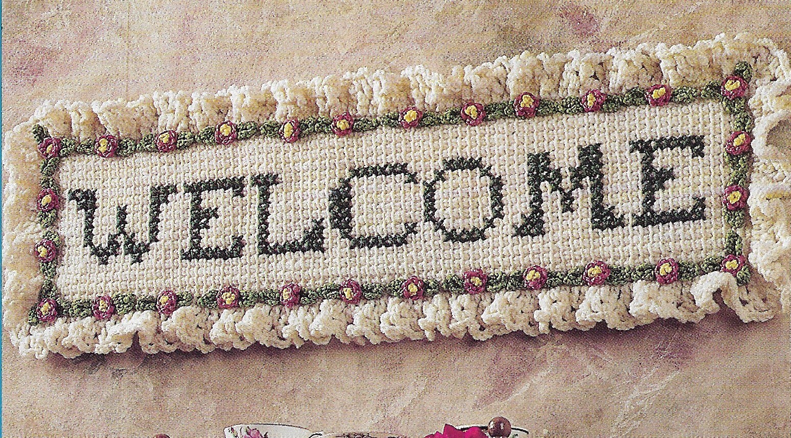 Welcome Sign crochet pattern instructions