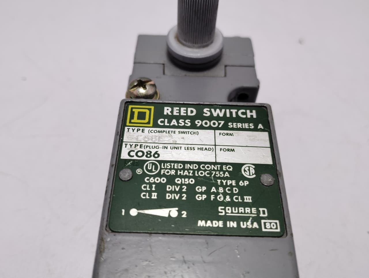Square D 9007-C86E Reed Switch 9007C86E