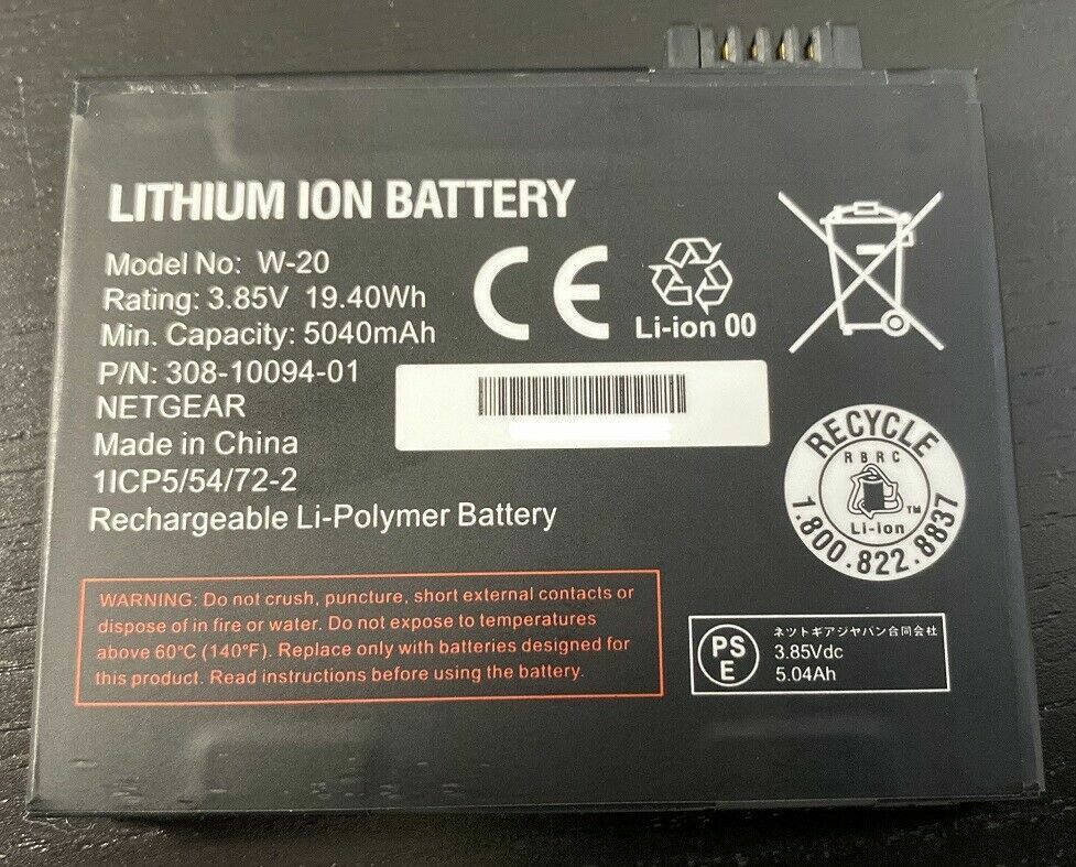 New OEM Original NETGEAR W-20 NightHawk 5G M5 MR5000 MR5100 MR5200 WiFi6 Battery
