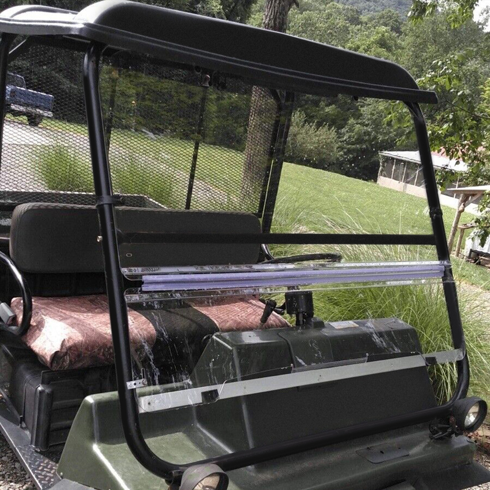For Kawasaki Mule 3000 05-13/3010 03-09 Clear Folding Windshield W/Hardware