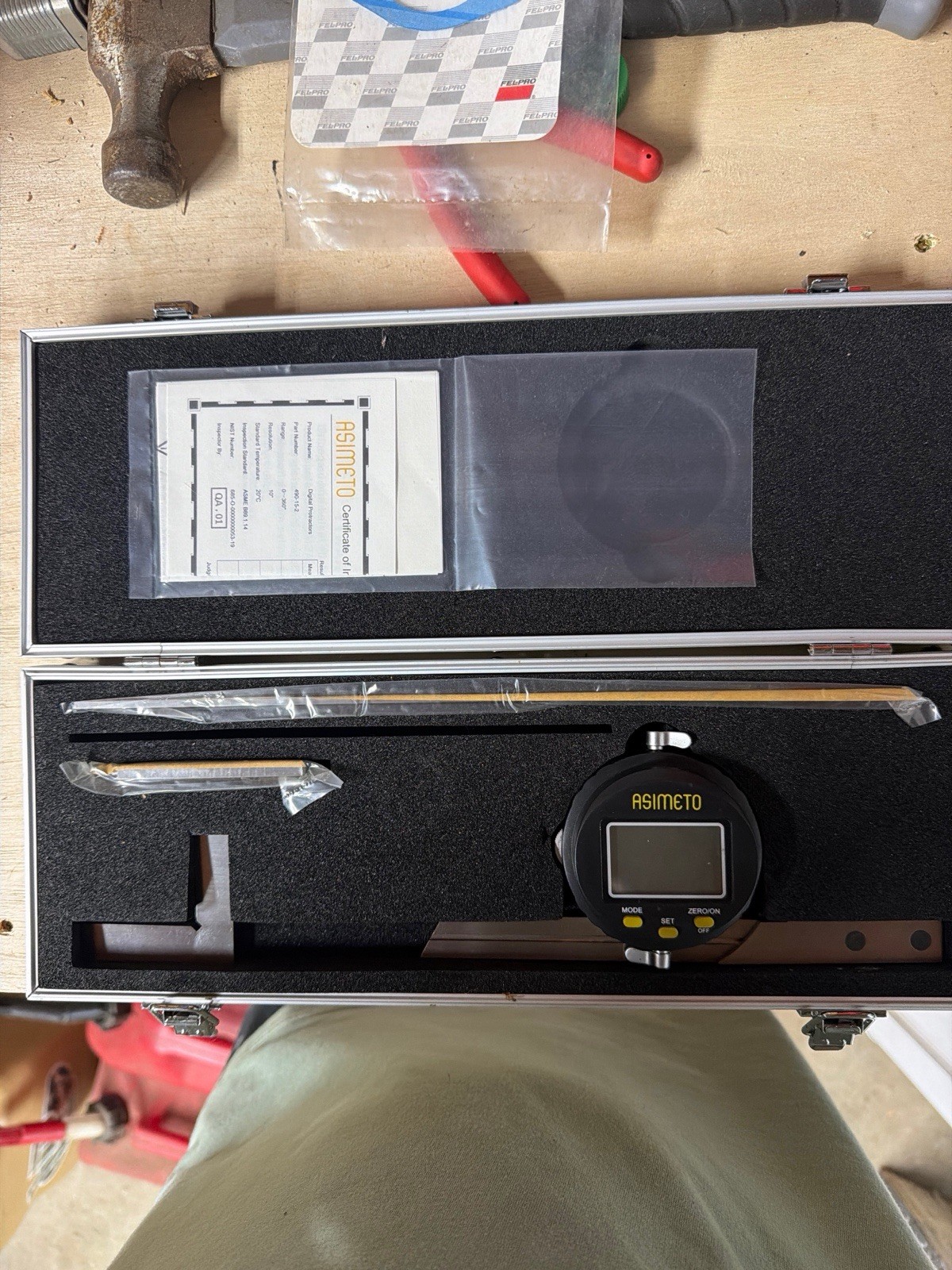 Asimeto 360° Universal Digital Protractor Set (Model #490-15-2)