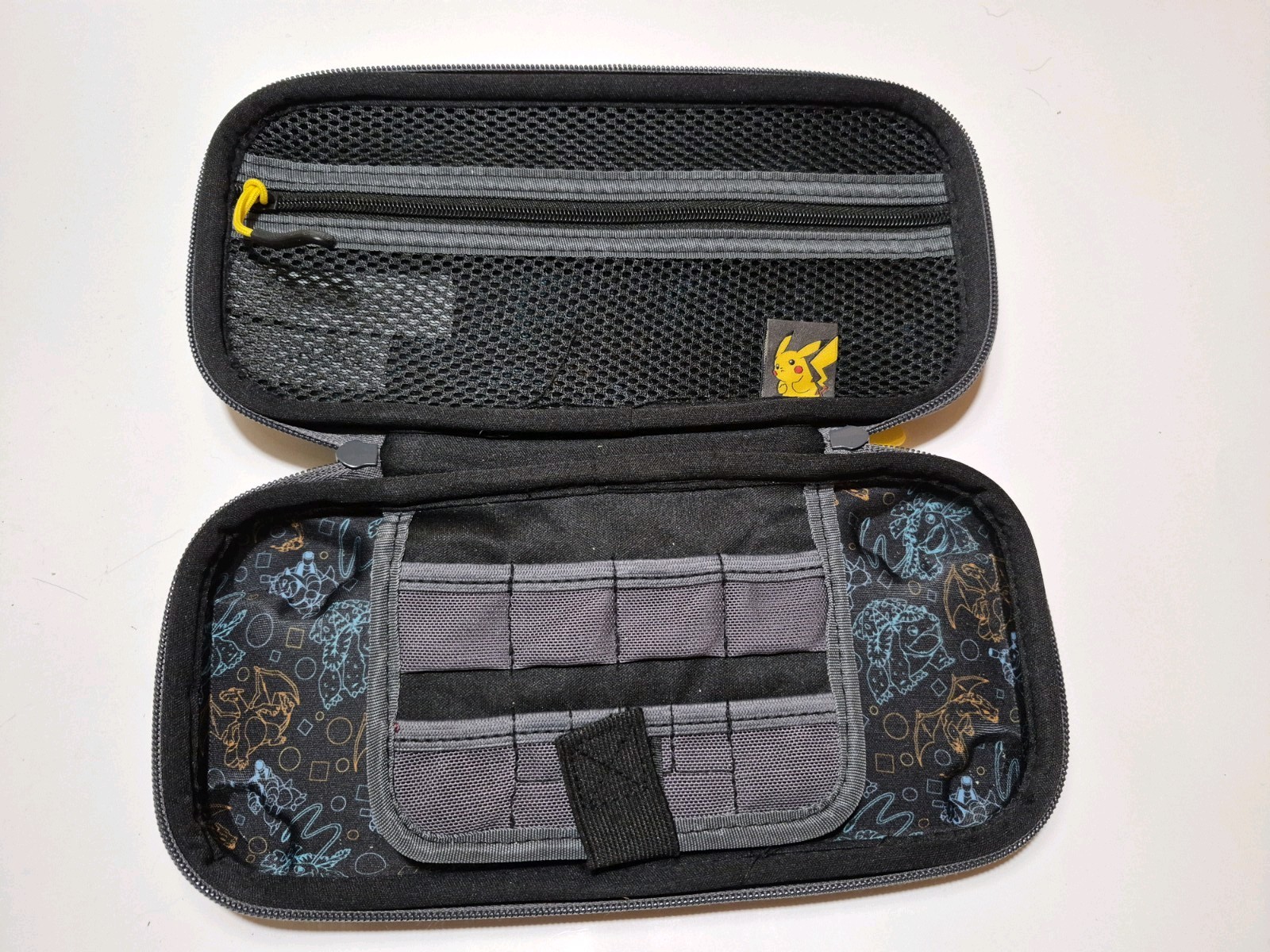 Pikachu Hard Shell Zippered Carrying Case w/ Storage for Nintendo Switch