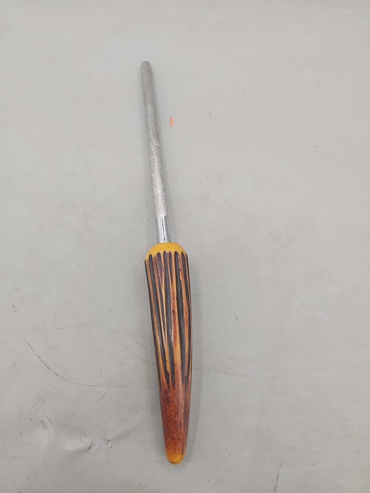 Vintage Sharpening Steel Stag Bone Antler Handle