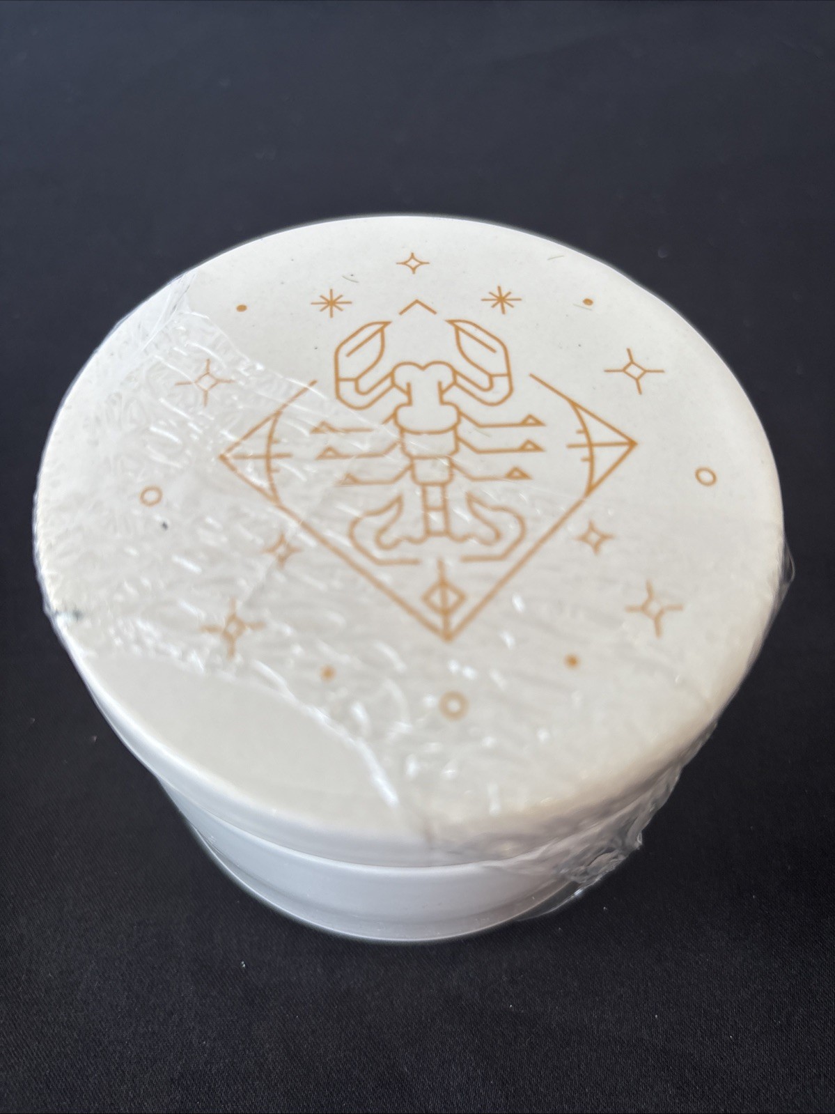 Astrology WHITE GOLD Small Trinket Box with Lid/Scorpio NEW