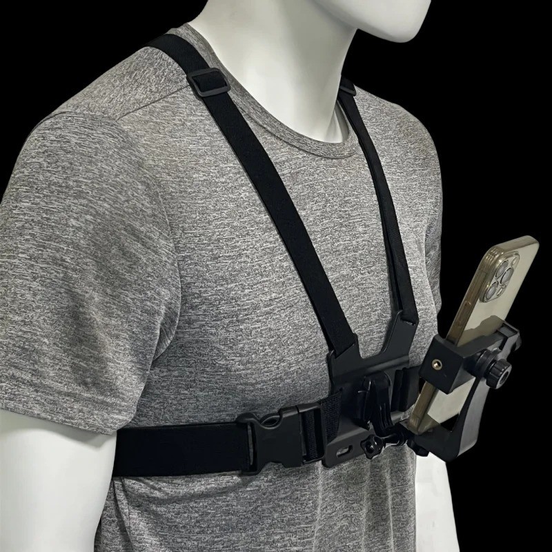 Chest Harness Strap Mount Accessories Adjustable For iPhone Android GoPro Hero