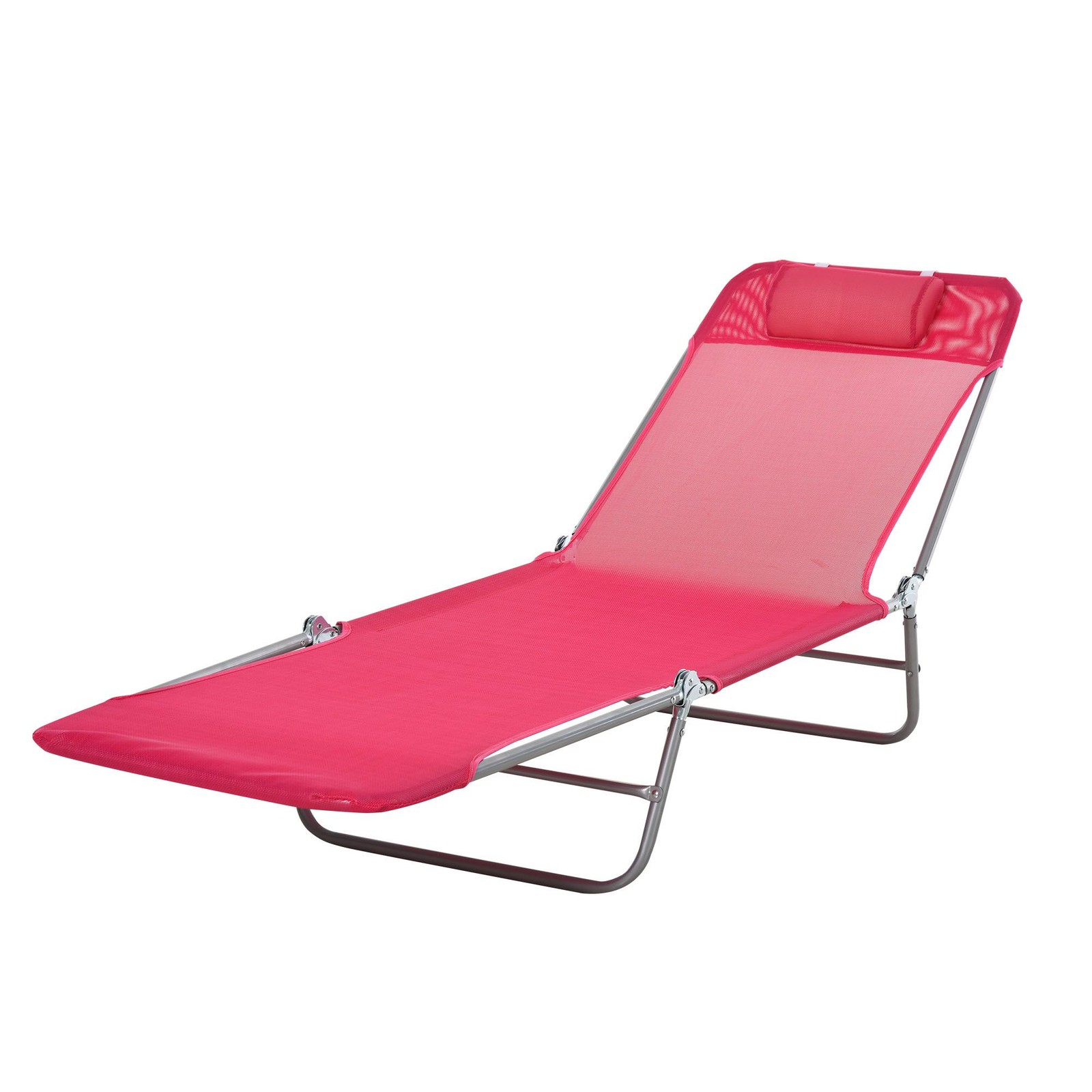 Durable Steel Frame Lounge Chair with Quick-Dry Fabric 264lb Pink