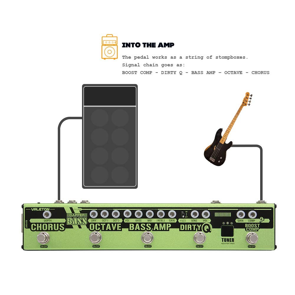 Dapper Bass DI Preamp Stage Session Gigging Gear Multi-Effects Pedal