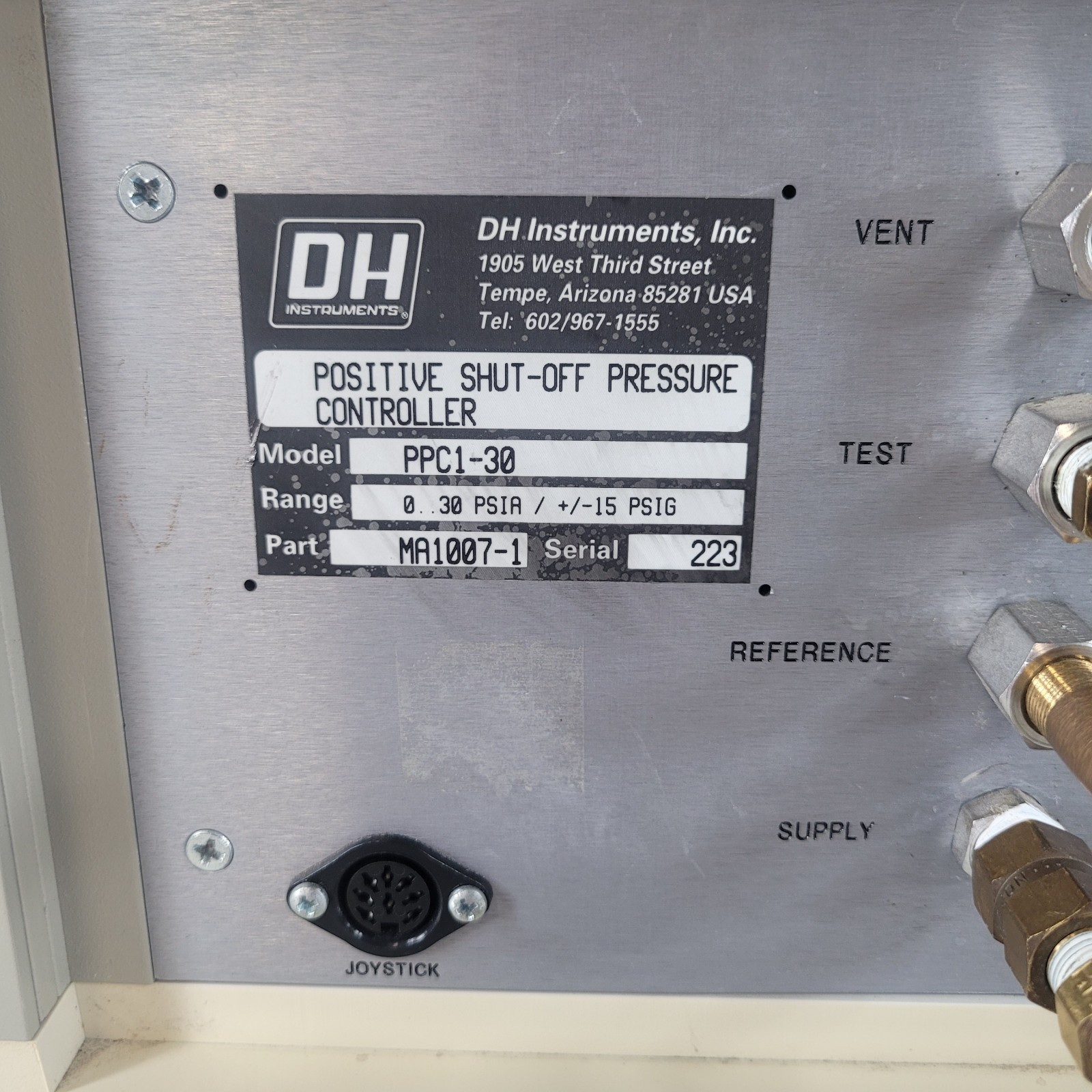 TESTED: DH Instruments PPC1-30 Pressure Controller PPCI Vacuum-30PSIA Calibrator