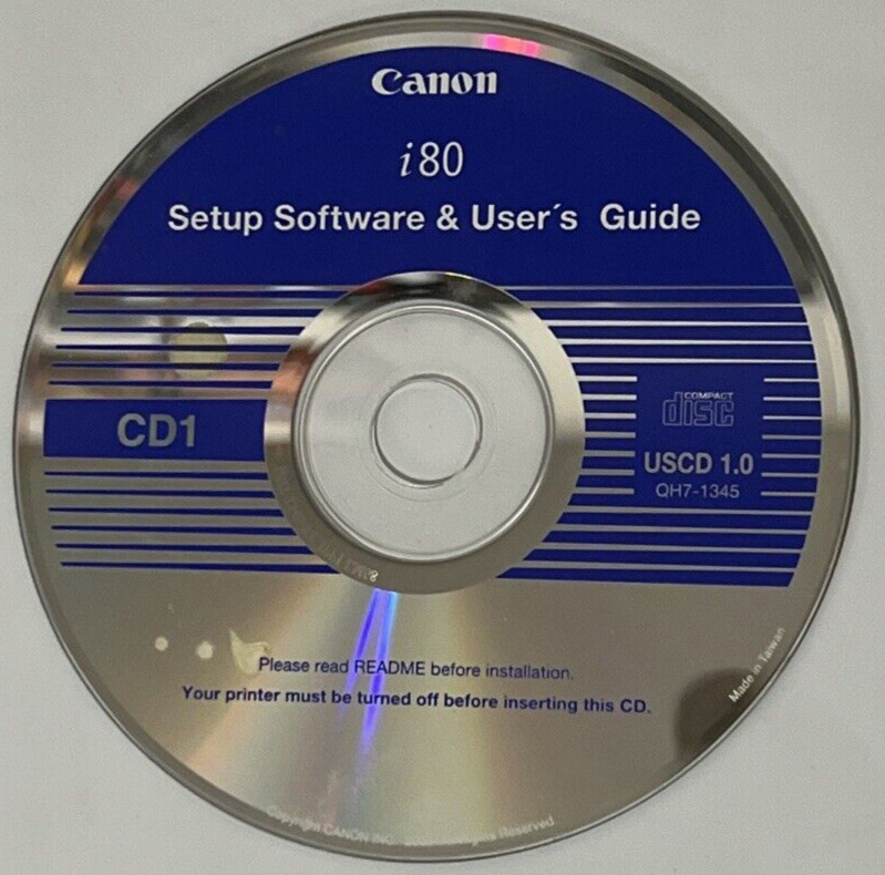 Canon i80 SETUP Software & USER'S GUIDE VERSION 4.22H