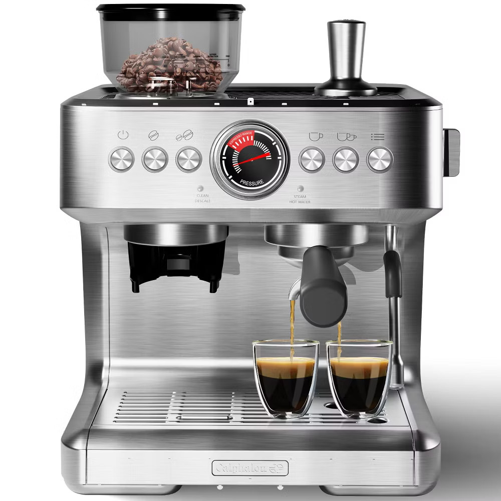 Espresso Machines With Grinder, Professional Automatic Espresso Maker With Milk
