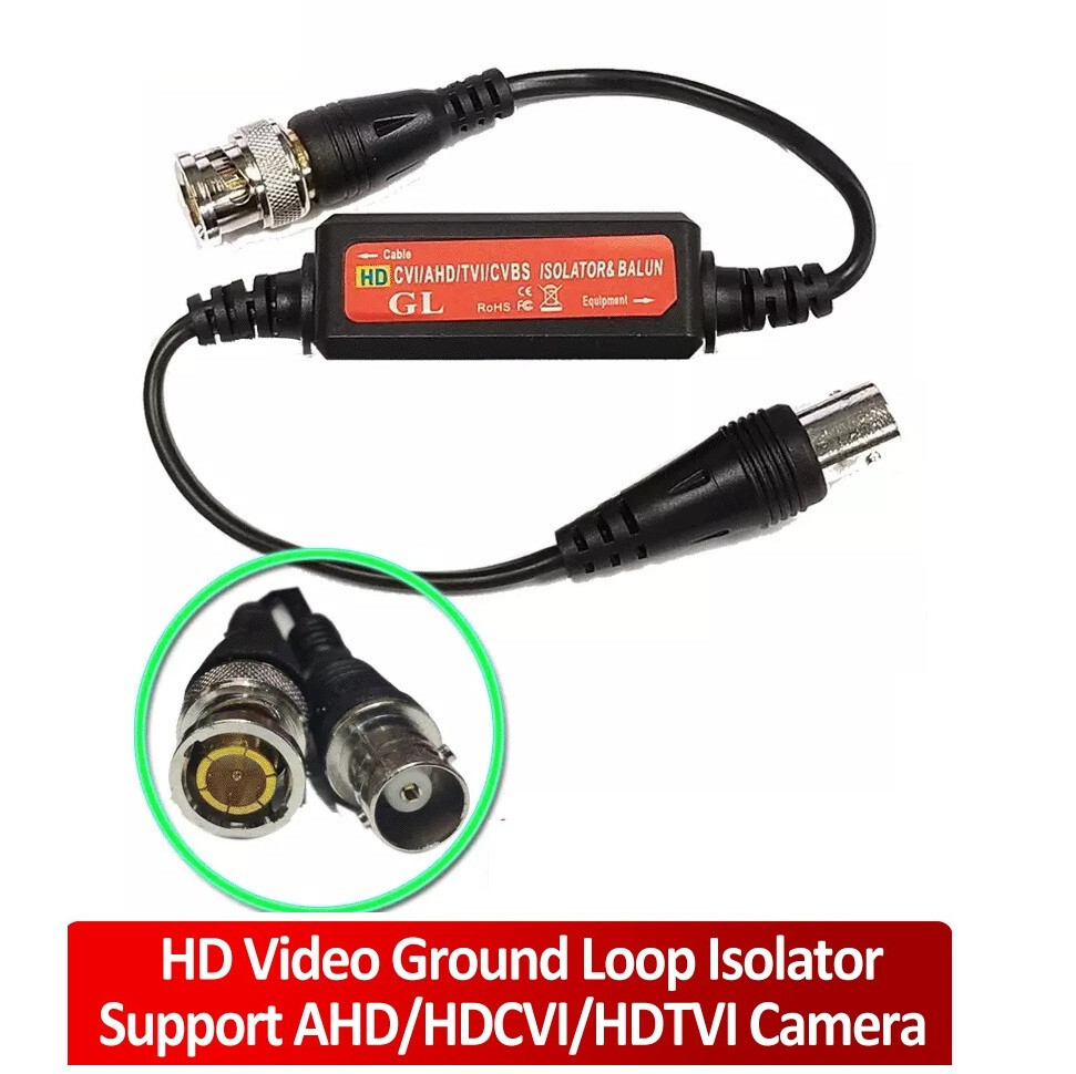 2pcs/lot Ground Loop Filter Video Surveillance BNC Isolator