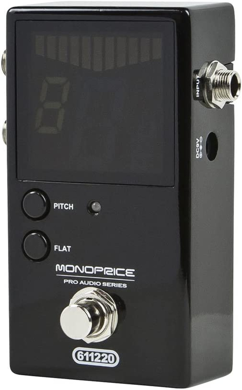 Chromatic Pedal Tuner - Black, Normal & True-Bypass Outputs, Easy to Tune Your B