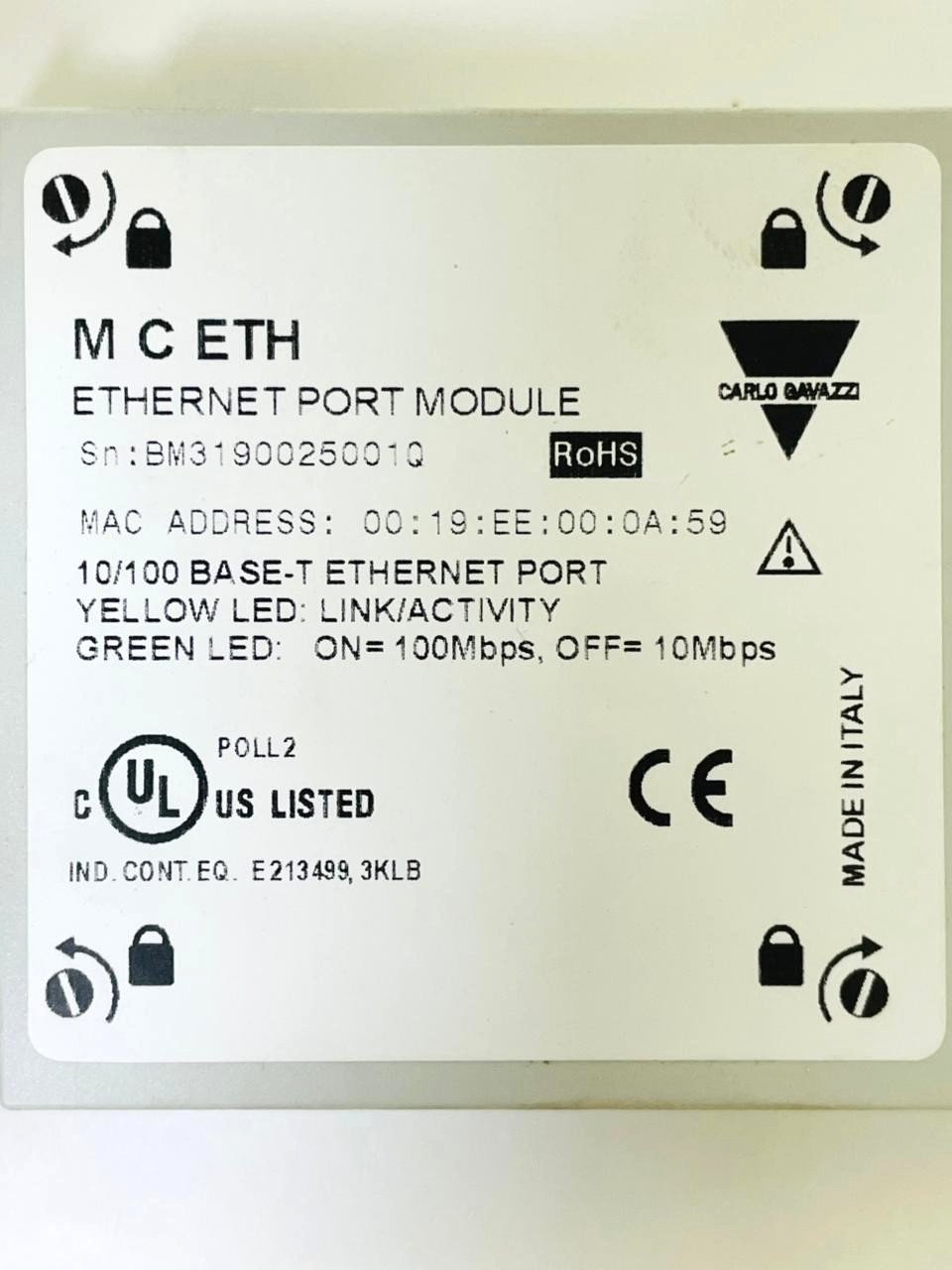 Carlo Gavazzi M C ETH Ethernet Port Module