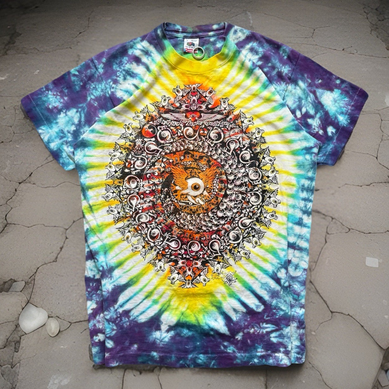 Grateful Dead Eyes Of The World T-Shirt Adult L RARE Vintage 1988 80s Tie Dye